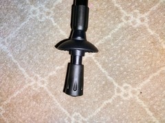 Adjustable Telescopic Aluminum Trekking Pole Black Foam Grip Rubber Tip Hiking