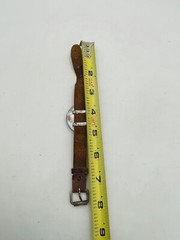 Wrist Compass with Brown Leather Strap Black Analog Dial for Hiking & Scouting