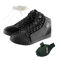 Men’s Motorcycle Boots Rider Racing Hiking Trekking 9.5 Hw001 All Black