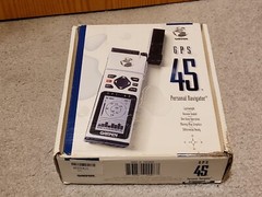 Garmin GPS 45 GPS45 Handheld Personal Navigator Bundle Case Charger Holder