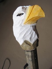 Hand Carved Wood Eagle 5 ft walking stick Agave strong light weight