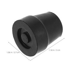 6Pcs Replacement Rubber Tips for Quad Cane Durable Non Skid Black