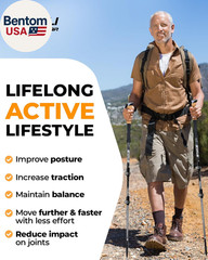 Trekking Poles – Lightweight Collapsible Aircraft Grade Aluminum Hiking Poles wi