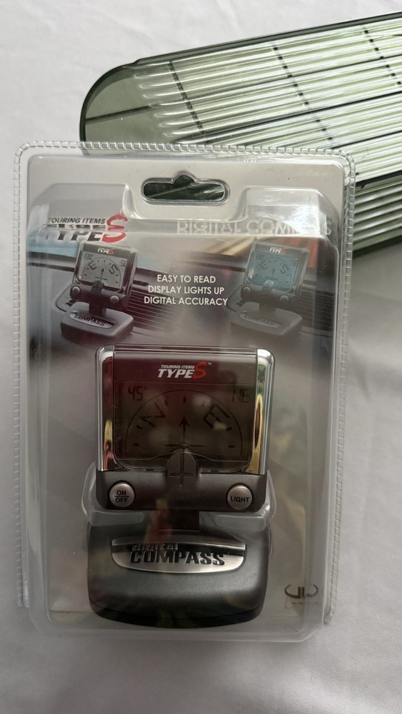 Touring Item Type S Digital Compass Easy To Read Lights Up New Battery Powered