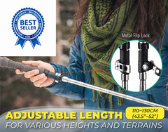 TREKOLOGY Trek-Z Cork Grip Trekking Poles – Lightweight Folding Hiking Gray