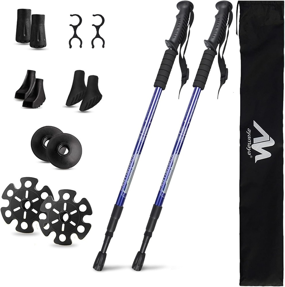 Hiking Poles – Telescopic Collapsible Trekking Poles with Quick Twist Lock