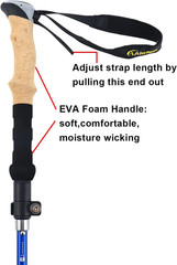 Lightweight Collapsible Trekking Pole – 7075 Aluminum Adjustable Walking Stick f