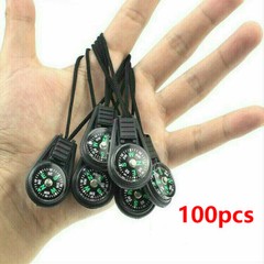 100pcs / Lots Mini Compass Hiking Direction Survival Camping Compasses Outdoor