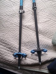 Rare Leki Hiking Trekking Poles Lightweight Aluminum Adjustable