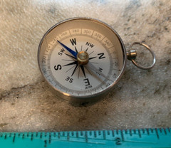 Vintage Metal Pocket Size Novelty Compass