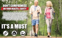 Hiking Poles Collapsible Lightweight & Adjustable – Quick Lock Foldable Trekking