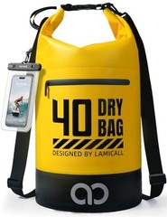 Waterproof Dry Bag with Phone Pouch – 5L/10L/20L/30L/Floating 40L Lemon Yellow