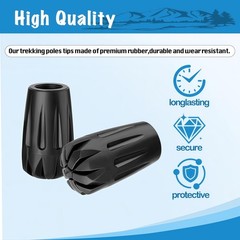 Durable Replacement Trekking Pole Tips, Universal Anti-Slip Walking Stick Tip…