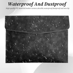 Resume Folder, Leather File Folder File Folders Travel Document Holder A4 Black