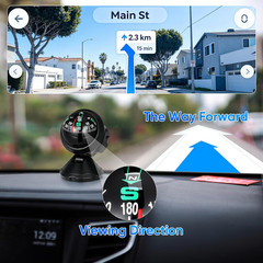 Adjustable Car Compass with Stick-On Base | Universal Dashboard Navigation Tool