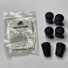 Pack Of 6 TrailBuddy Walking Stick Tips Replacement Rubber Cane Tips Fit Most
