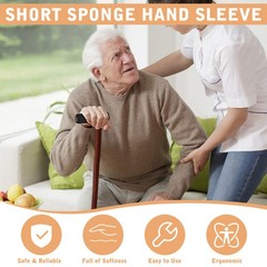 2Pcs Crutch Handgrips Black Nbr Material Soft Non Slip Handle Cushion Covers