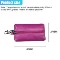 Leather Car Key Case Holder, Auto Smart Key Fob Protector Pouch with Violet