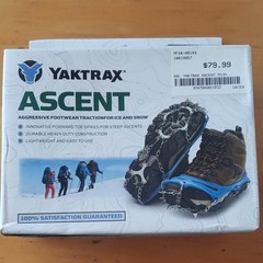 Yaktrax Ascent Ice & Snow Footwear Traction Device XXL Blue One Pair
