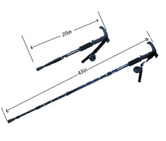 2X Trekking Poles Nordic Walking Hiking Sticks Adjustable Anti-shock Alpenstock