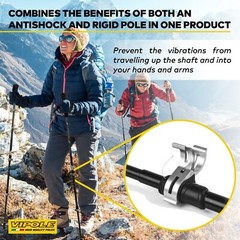 Vipole Base Camp Trekking Poles – The QL Mid Green Hiking Sticks are Adjustable
