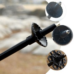 6Pcs Durable Rubber Trekking Pole Tips Outdoor Hiking Accessories Black