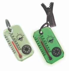 Sun Company LumaGage – Glow-in-the-Dark Zipper Pull Compass & Thermometer