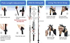 Hiking Poles with Camera Mount, Foldable Trekking Poles for Women Men Seniors,