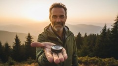 Solid Brass Pocket Compass, 1.75″, Bronze Rustic Vintage Home Decor Gifts