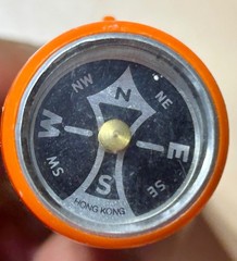 Vintage Survivo Compass, Whistle, Match Holder Survival Tool All In One