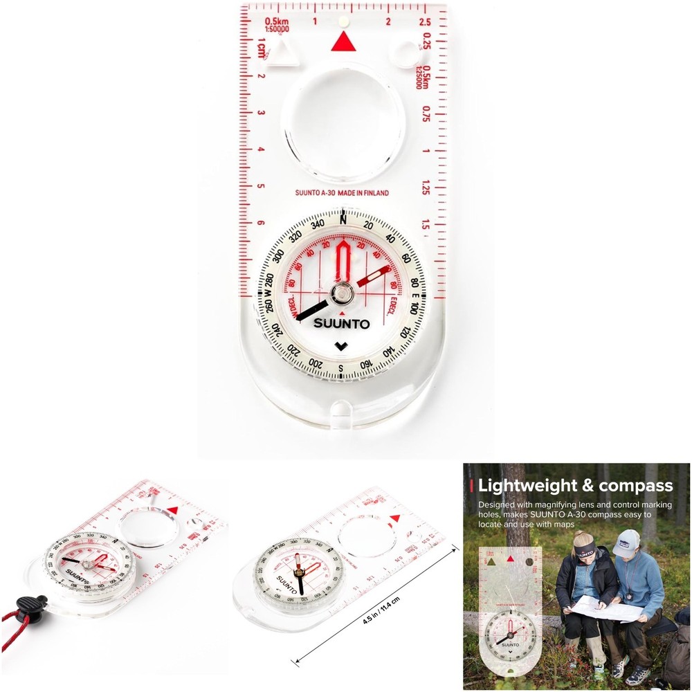 Compact Hiking Compass Luminous Markings Low Light Outdoor Navigation Tool