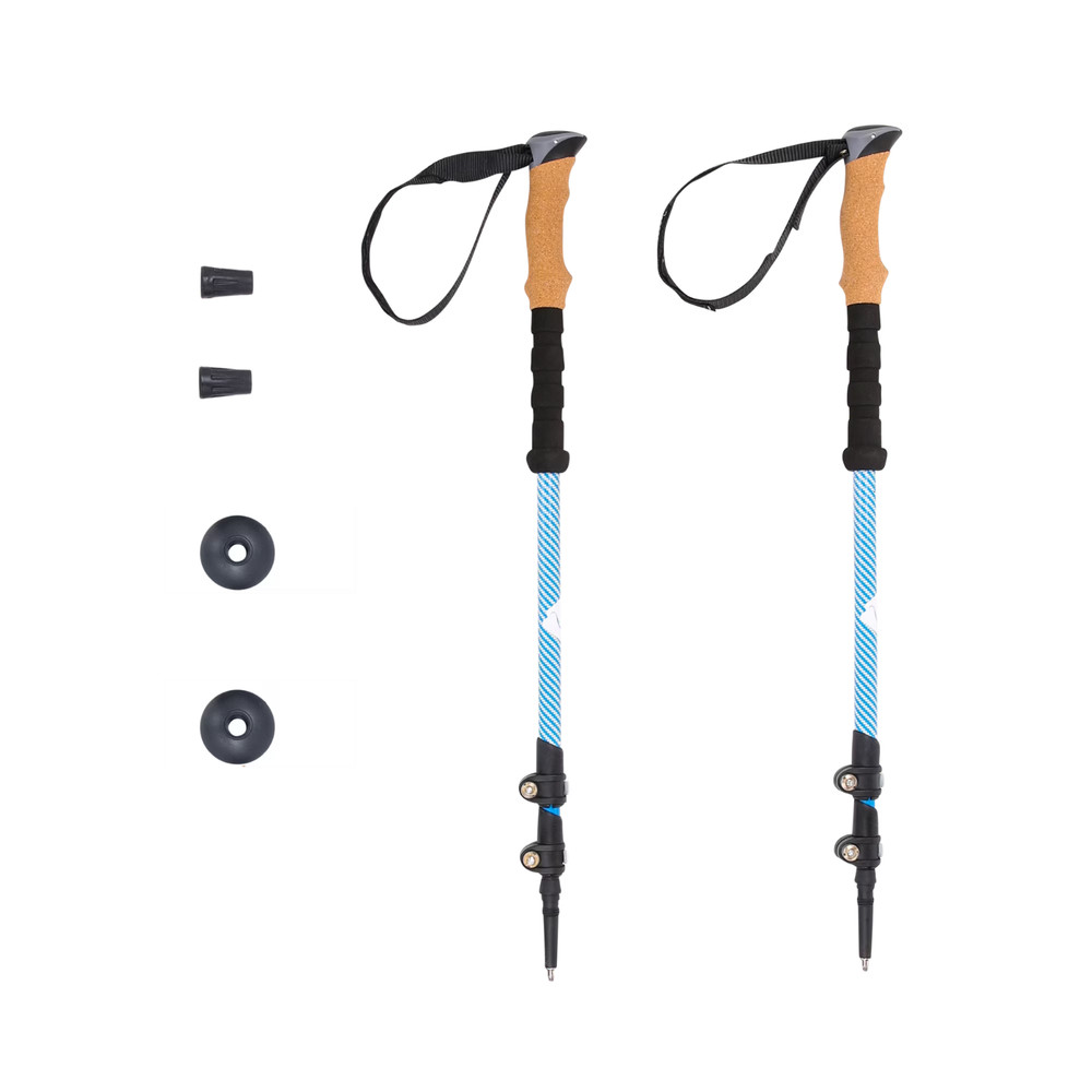 2 pack Ozark Trail Lightweight Carbon Fiber Adjustable Quick Lock Trekking Poles