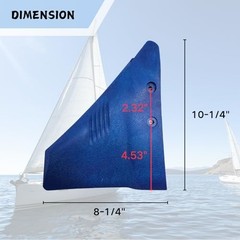 Boat Hydrofoil Stabilizer for 5-150 HP Outboard & Stern Drive Marine Motor Blue
