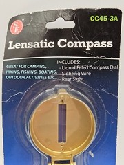 SE Lensatic Compass Liquid Filled Compass Dial Sighting Wire Rear Sight NOS
