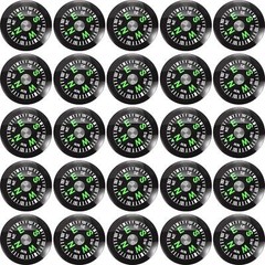 200Pcs Mini Pocket Button Compass for Hiking Camping Boating Watch Band Paracord