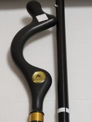 HONMIDO Adjustable Foldable Black Walking Stick Ergonomic Handle Wrist Strap