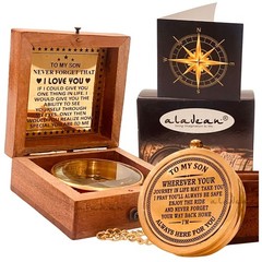 to My Son Compass Gift from Mom Dad | 2 – Dad to Son Gifts, Mom to Son Gifts for
