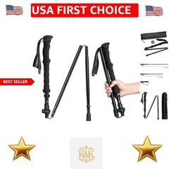 Compact Travel Folding Trekking Pole for Hikers – Adjustable Up to 51 Inches
