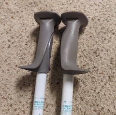 Exerstrider 44″ Fitness Walking Poles Pair Reflex Strapless Grips Made in USA