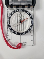 Silva Safari Type 16 Compass Mirror Sighting Vintage Sweden Lanyard