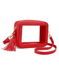 Clear Bag for Stadium Events, Clear Purse Stadium Approved Crossbody Bag Red