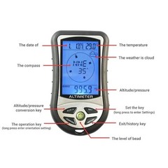 8 In 1 Handheld Electronic Altimeter Compass Pressure Gauge Meter Thermometer