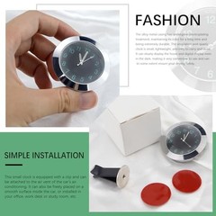 Car Dashboard Clock, Mini Luminous Car Clocks, Universal Automotive Silver