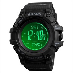 AOSLSI Watch Compass, Altimeter Barometer Thermometer Temperature, Black-A