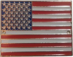 USA Flag Hiking Stick Badge – Wood Trekking Pole Decoration