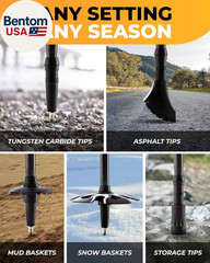 Trekking Poles – Lightweight Collapsible Aircraft Grade Aluminum Hiking Poles wi