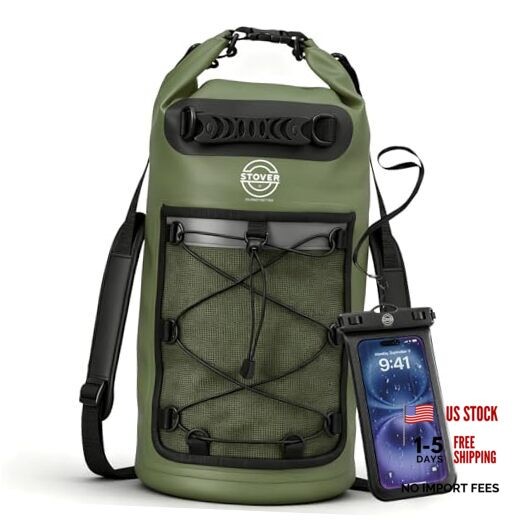 5/10/25/30/40/55L Waterproof Dry Bag- Roll-Top 30L 30l Green (With Phone Case)