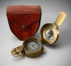 Nautical Collectible Style Vintage Solid Brass WWII Military Pocket Compass Gift