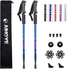 Aihoye Hiking Trekking Poles, 2 Pack Collapsible, Lightweight, anti