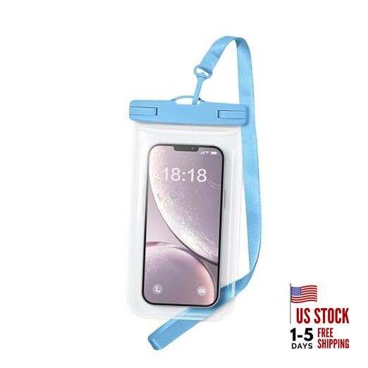 1/2 Pack Waterproof Phone Pouch Compatible with iPhone 17 16 15 Pro B4-Sea Blue